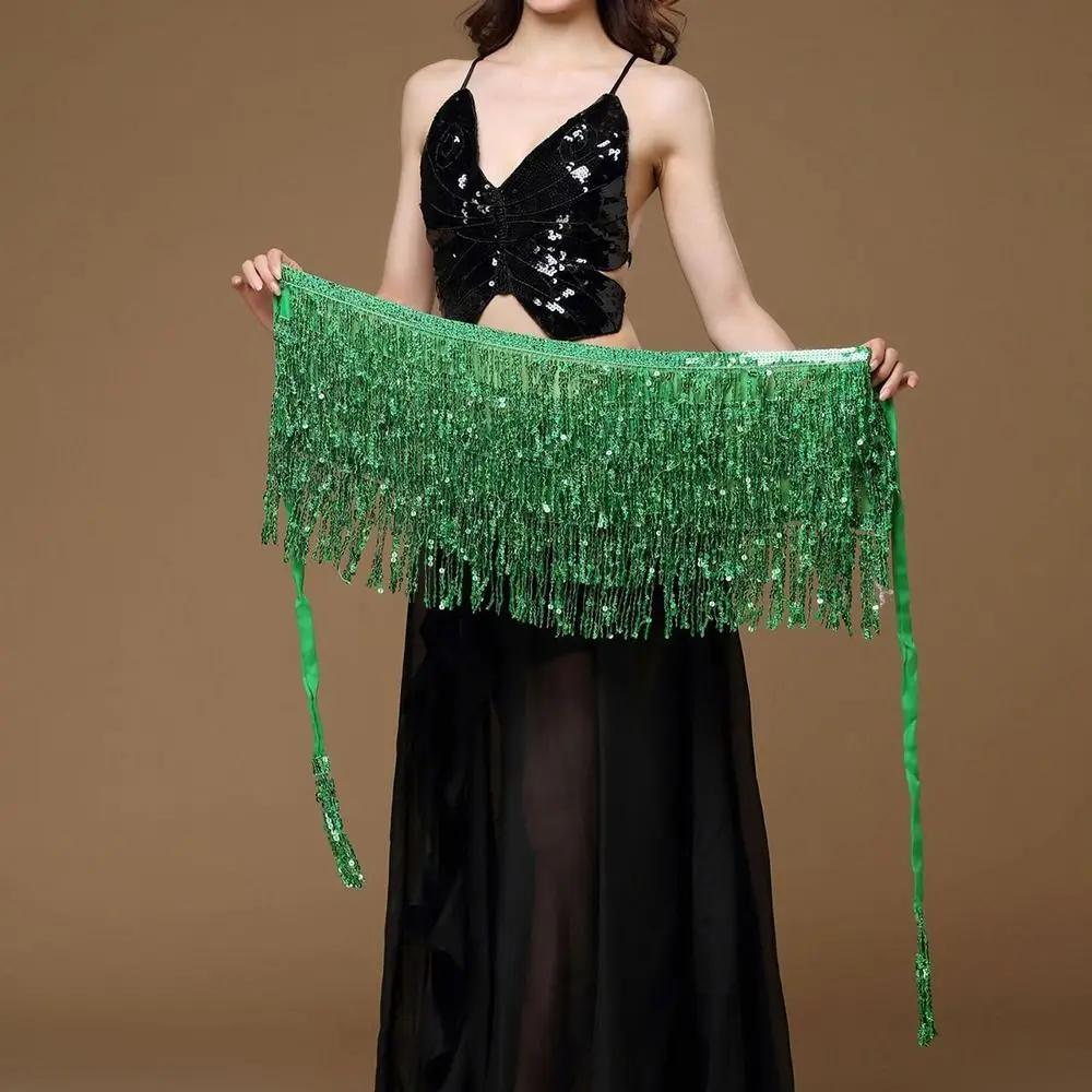 Veelkleurige Chiffon Voor Vrouwen Voor Meisje Kwastje Buikdans Riem Buikdans Accessoires Buikdansen Sjaal Buikdans Kostuums