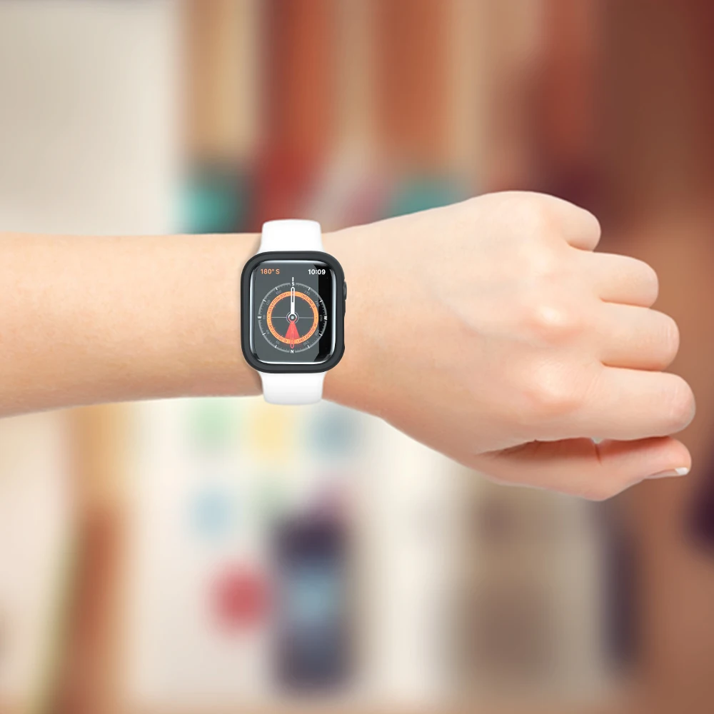 Cover for Apple Watch Case 45mm/44mm/41mm/40mm PC Bumper No Screen Protector case for iWatch Series 9/8/7/6/se/5/4 accessories