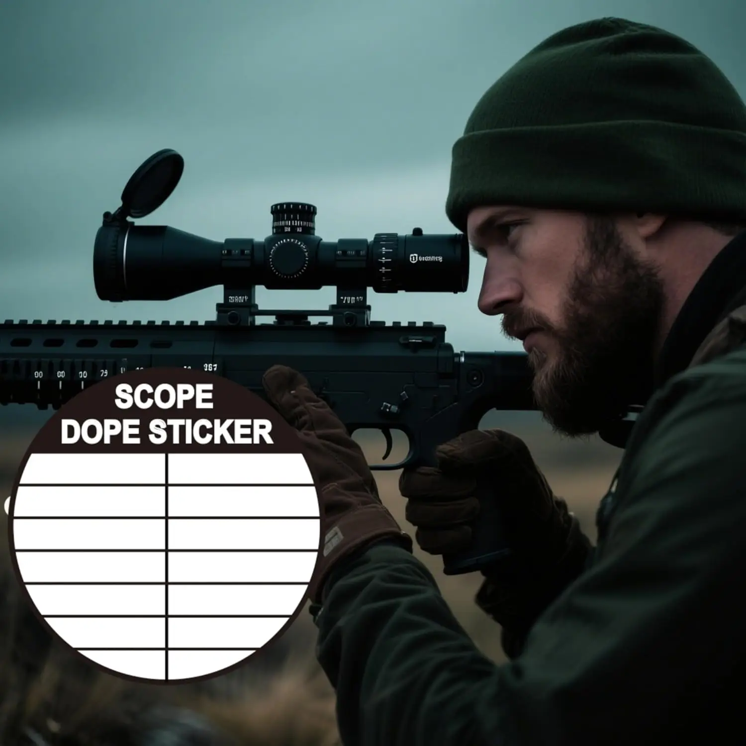 100 PCS adesivos de escopo graváveis tampas de escopo de 1,5 polegadas