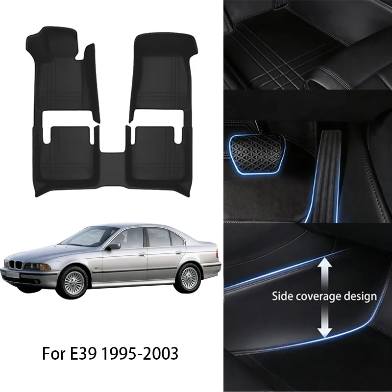 

Автомобильные коврики из искусственной кожи PU, изготовленные на заказ, для BMW 5 серии E39 E60 F11 Touring G30 1995 2005 2015 2022, аксессуары для интерьера автомобиля
