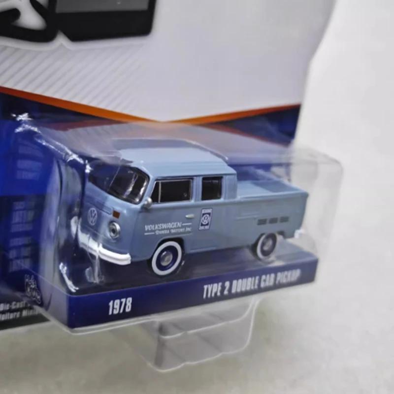 Greenlight 1/64 1978 TIPO 2 T2 Camioncino a doppia cabina Modello di auto in lega Collezione statica Decorato Regali di festa Giocattoli