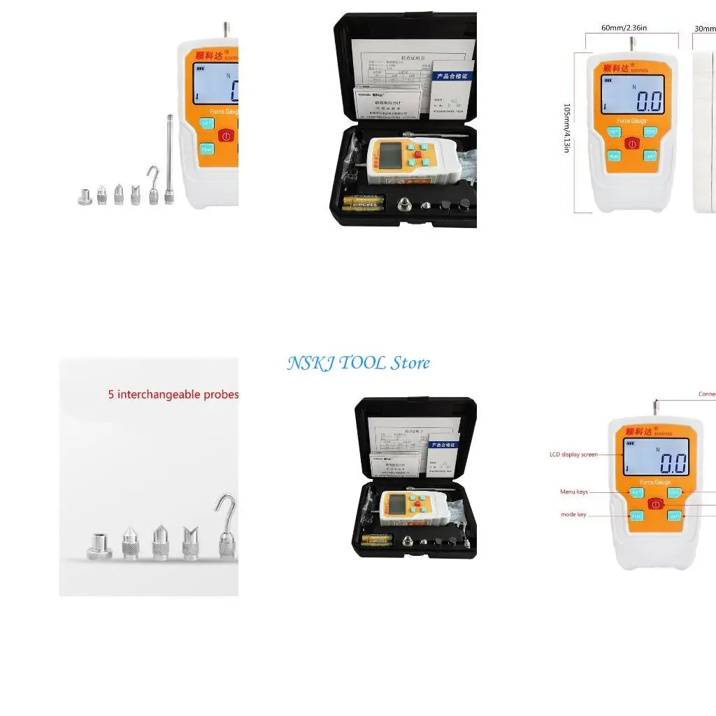 

L8RC High Accuracy Digital Force Gauge Push Pull Force Gauge Dynamometer Tension Test