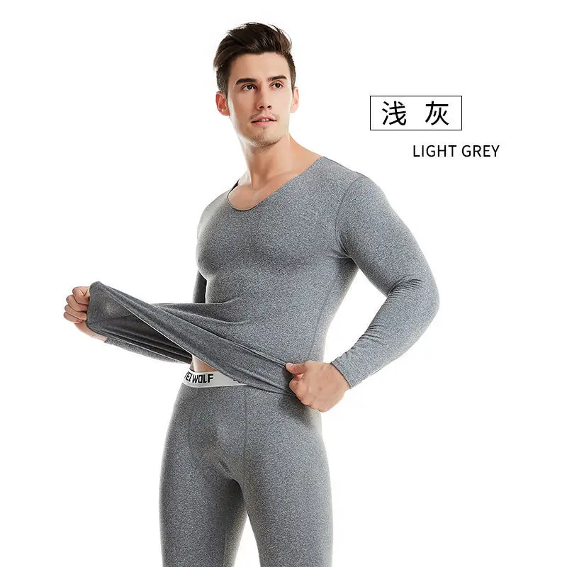 Winter men\'s non-marking thermal Men\'s Underwears suit cationic skin-friendly comfortable quick-heating Long Johns suit