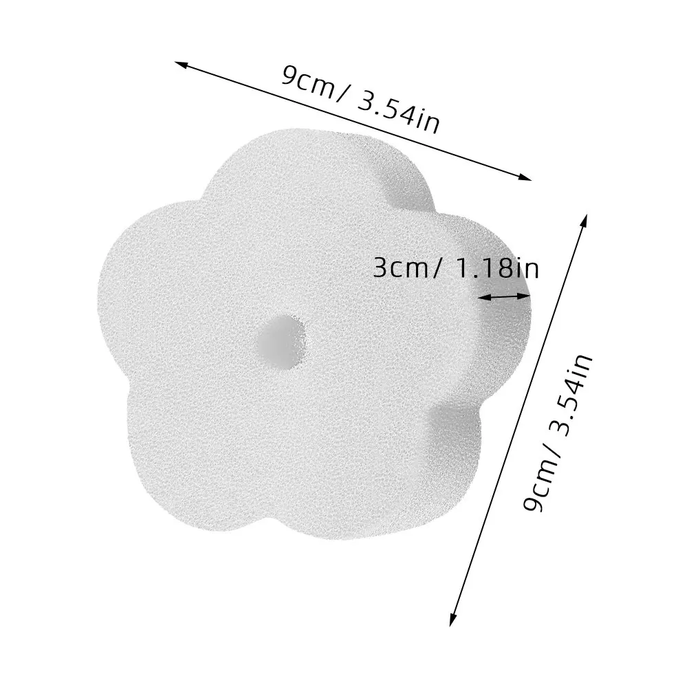 24 Pcs White Flower Shaped Sponge Absorbent For Hot Tub Sponge Filter Swimming Pool Flower Shaped Oil Absorbing Cleaning Sponges