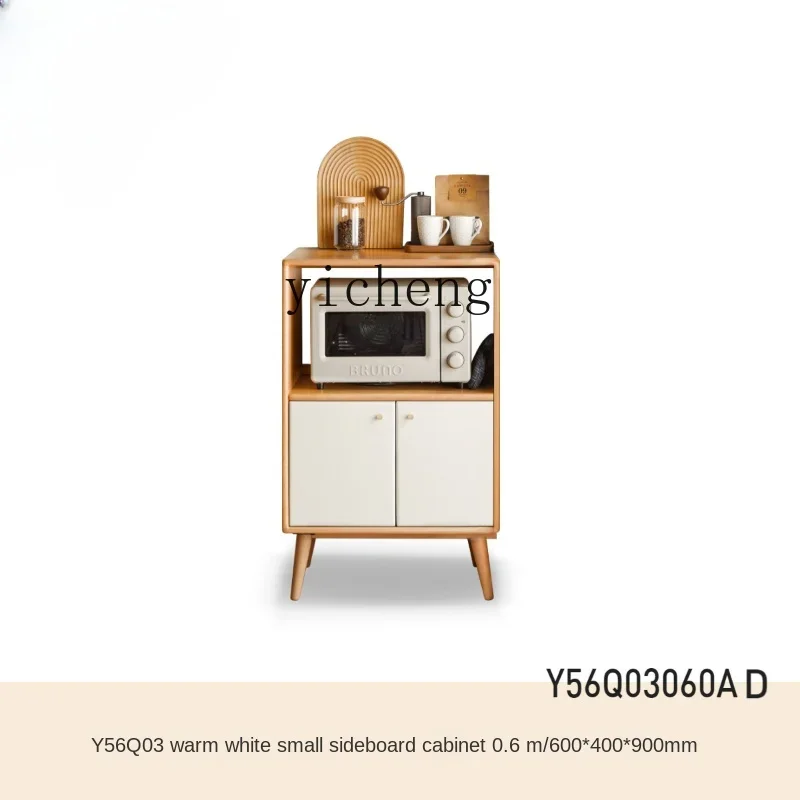 Aparador de madera maciza Zc, mueble de almacenamiento blanco, mueble de almacenamiento de pared para cocina y hogar