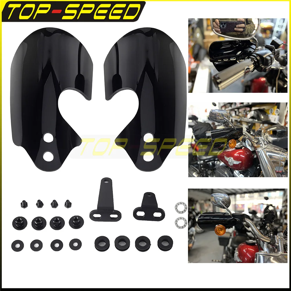 

One Pair Windshield Motorcycle Protector Hand Guard Handlebar Cover Handguards For Harley Road King Special FLHRXS 2021-2023