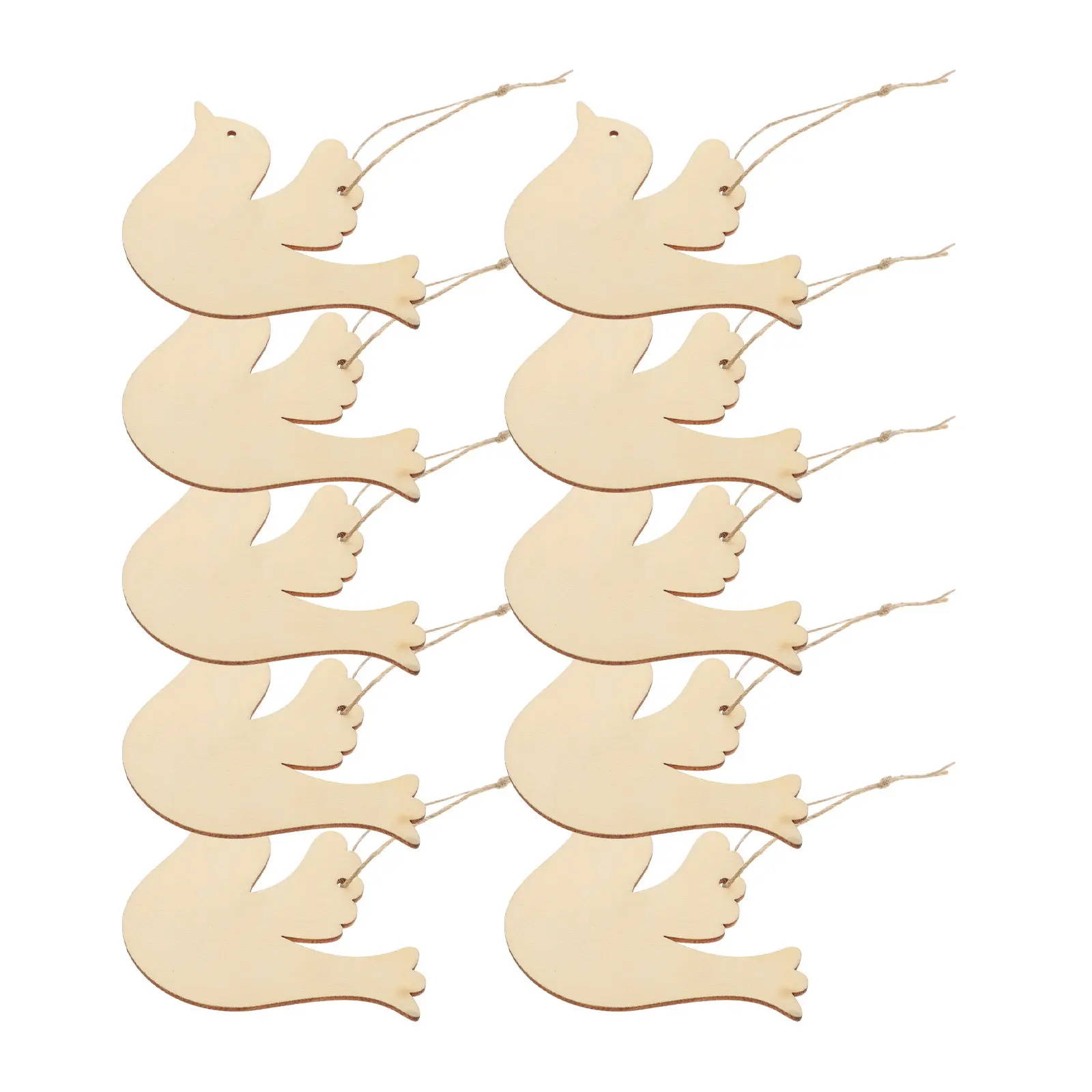 

50Pcs Wooden Bird Cutouts Unfinished DIY Craft Slices for Kids Painting Xmas Ornament Decoration Handmade Wood Craft Supply Bird