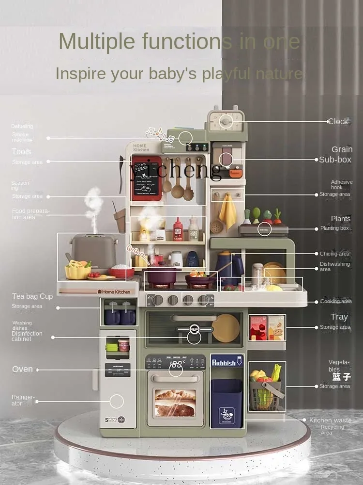 Tqh Speelhuis Speelgoed Simulatie Keuken Koken Servies Pak Kinderverjaardagscadeau Groot formaat voor kinderen