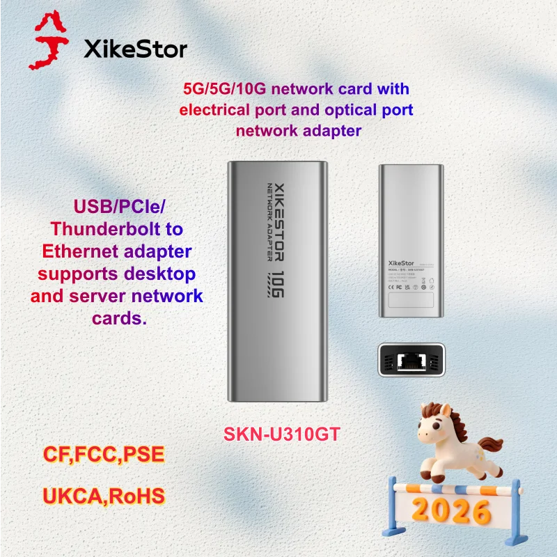 XikeStor 310 썬더볼트-이더넷 포트 네트워크 카드, 2.5G/5G/10G