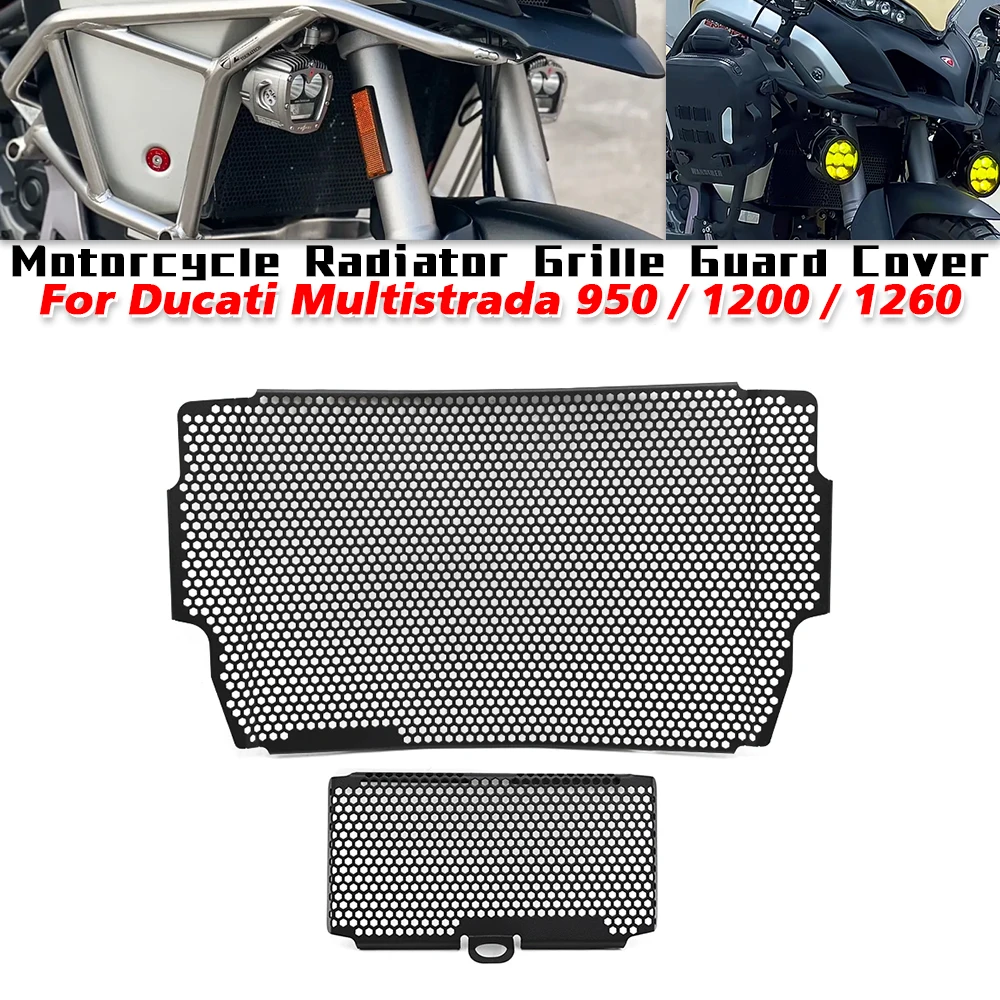 

For DUCATI Multistrada 950 1200 1260 / S Motorcycle Radiator Grille Guard Cover Radiator Protector Fit on Multistrada 1260 950