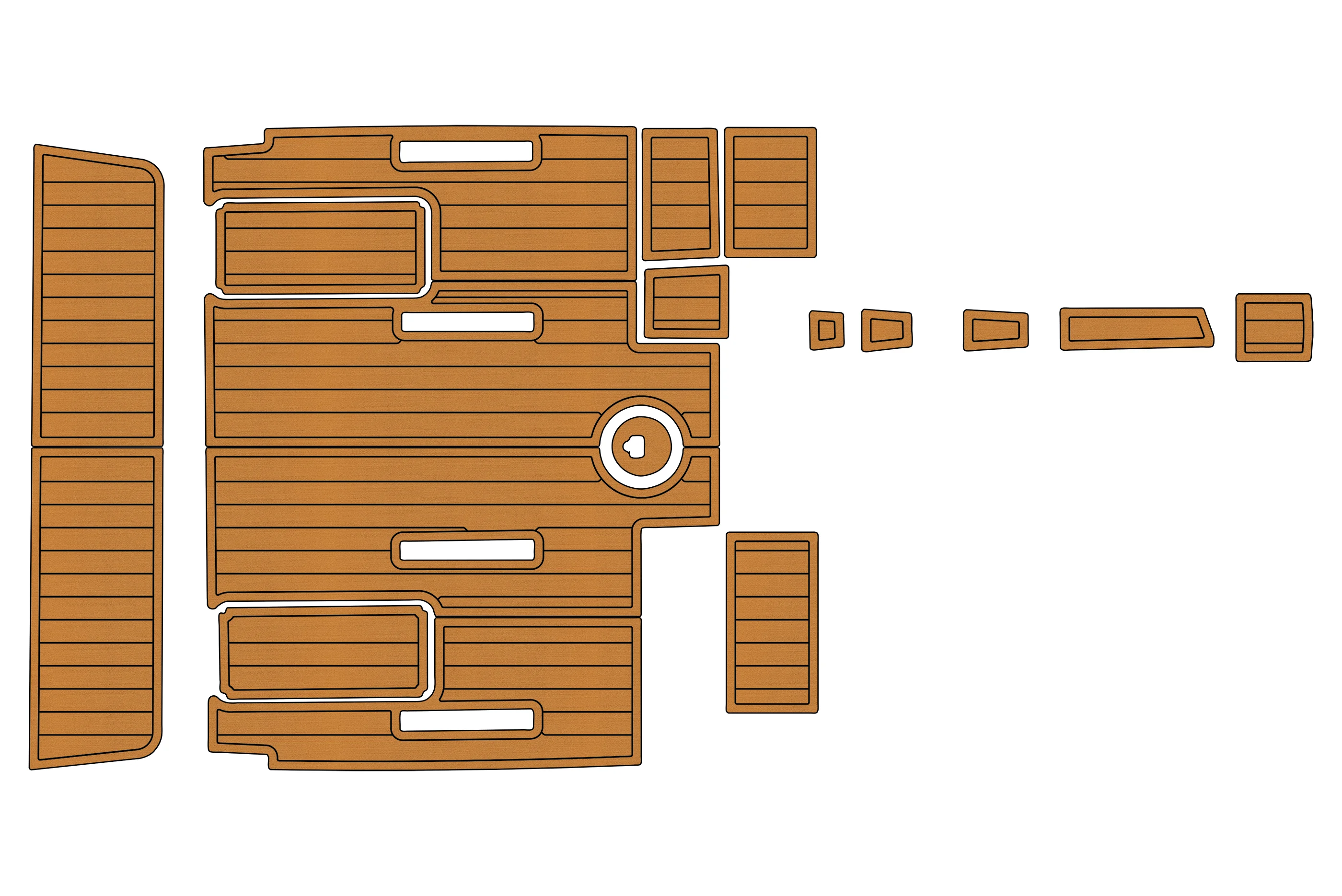 

2006-2008 Donzi 35 ZR 1/4 дюйма, 6 мм, пена EVA, нескользящий морской коврик из тикового дерева из ПВХ, ковер цвета морской волны, морской пол