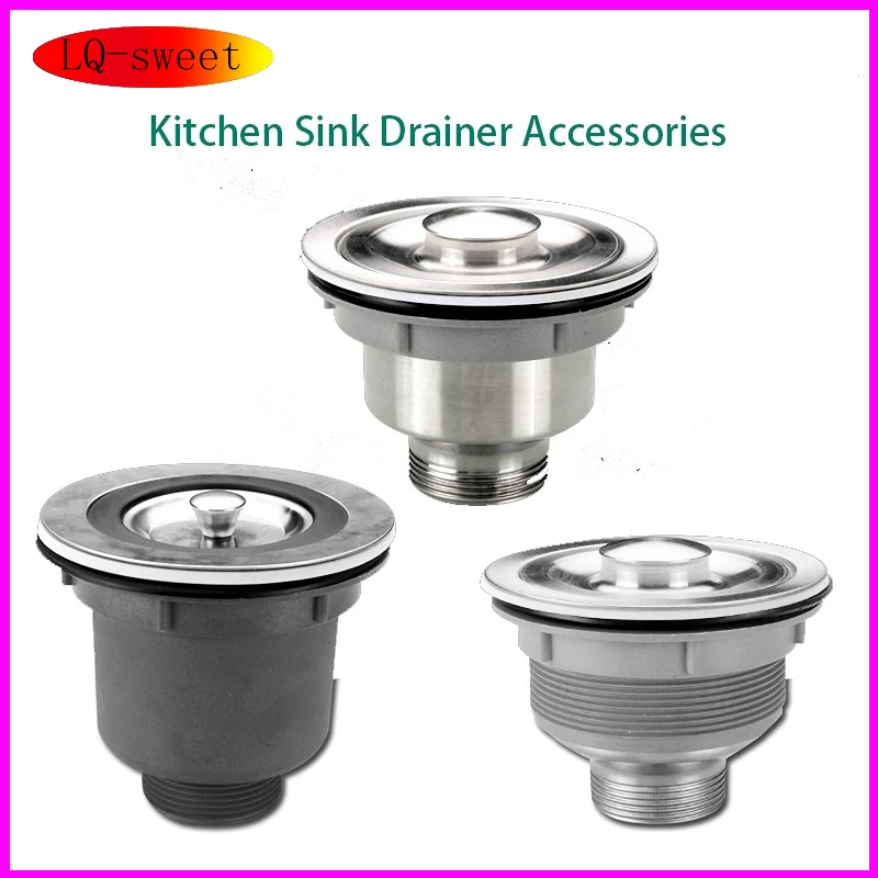 

Kitchen Stainless Steel Sink Sink Drainer Accessories Sink Single and Double Sink Drain Pipe Set