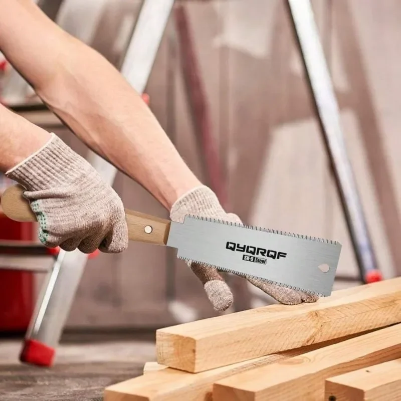 1 قطعة 6 بوصة منشار يدوي صغير منشار سحب ياباني بحواف مزدوجة 15/17 منشار قطع فلوش لمشاريع النجارة ذاتية الصنع #6