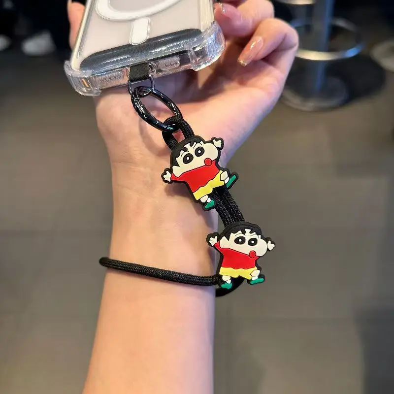 جديد تلوين شين تشان أنيمي الطرفية الكرتون لطيف الهاتف المحمول الحبل مريحة قابل للتعديل سلسلة المعصم للبنين والبنات #6