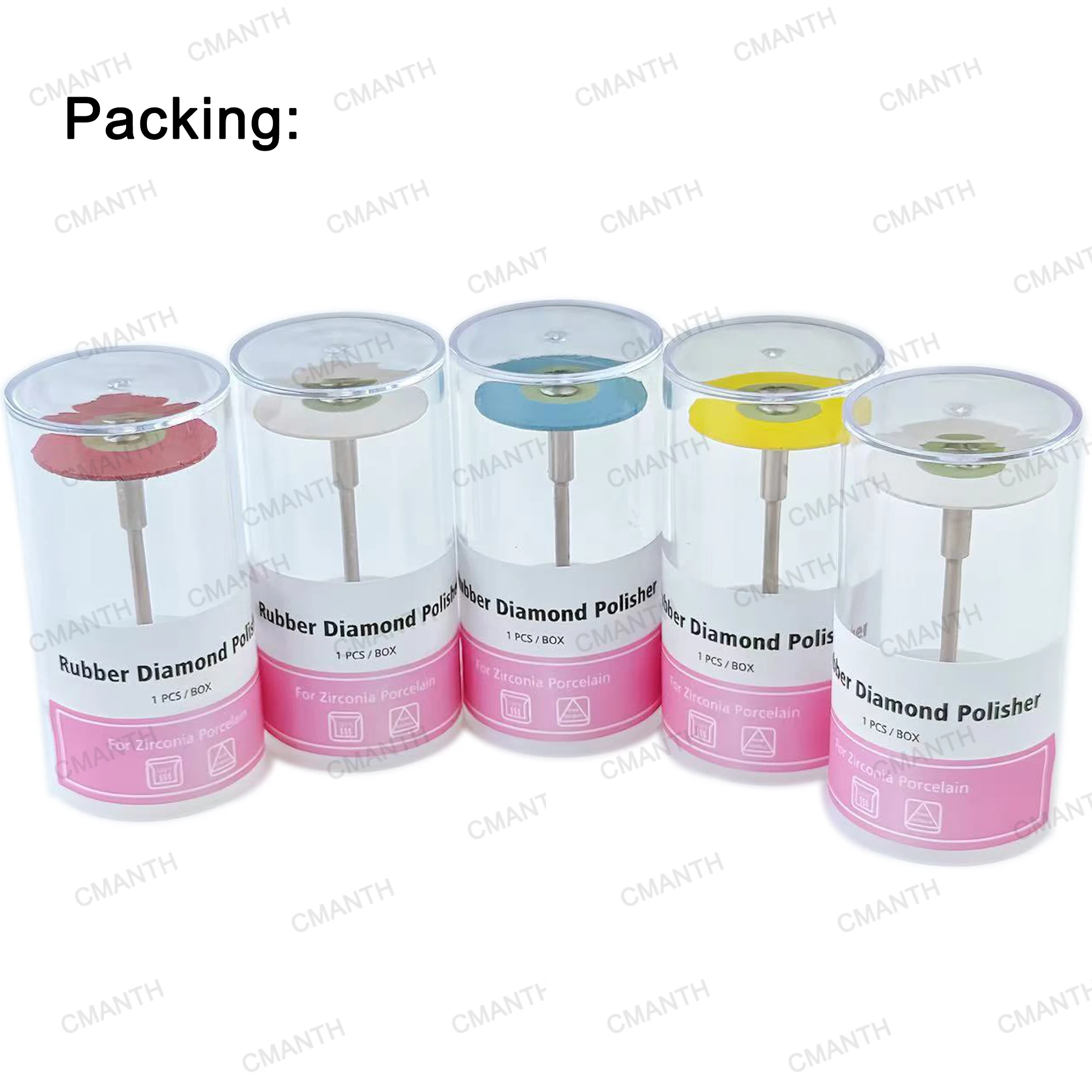 1Pcs Dental Polish Brush Brushes Rubber Polisher Wheel Disc Suitable 26mm HP For Porcelain Dentistry Product Polish Tools