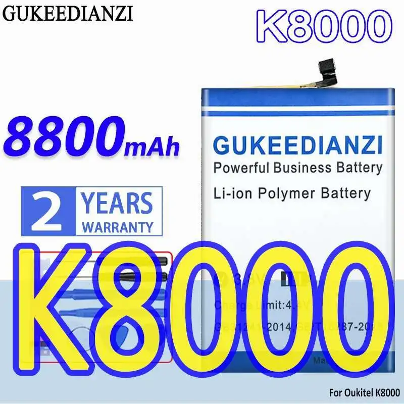 

Reliable Power Supply Mobile Phone Battery For Oukitel K8000 8800Mah
