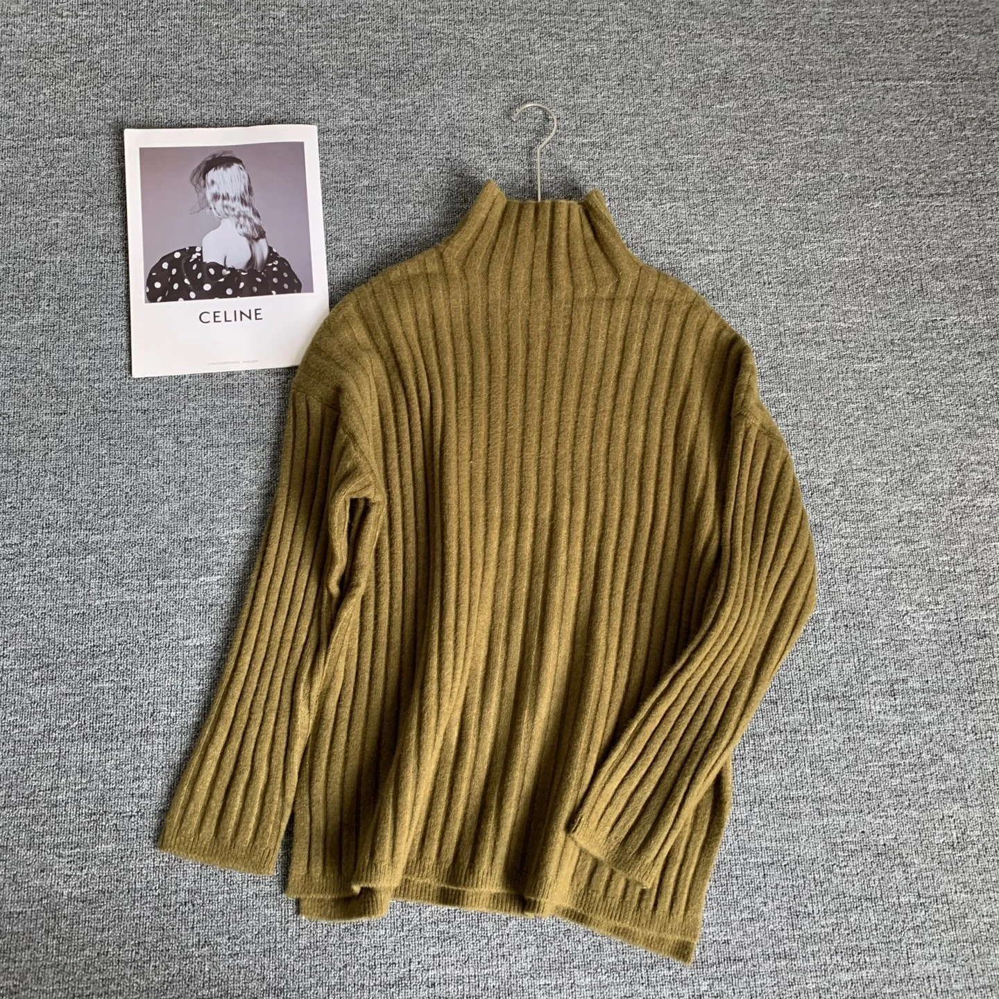 

Women's High Collar Knitted Sweater Loose Casual Autumn Winter New Sle Artistic Lazy Base Layer Sweater Faionable Versatile