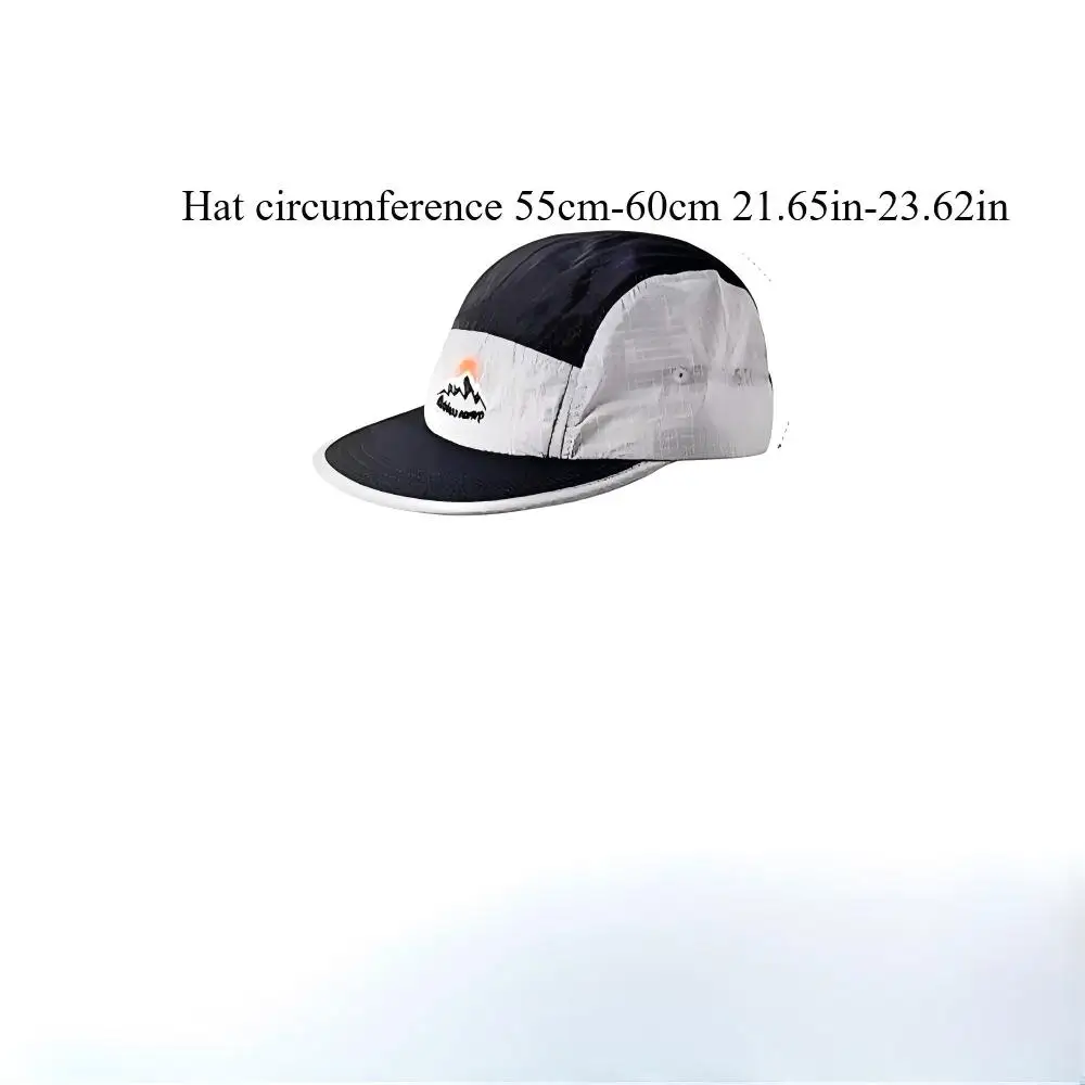 Outdoor Quick-Dry UV Protection Color Block Baseball Cap Lightweight Breathable Sun Hat Short Brim Practical Unisex Design
