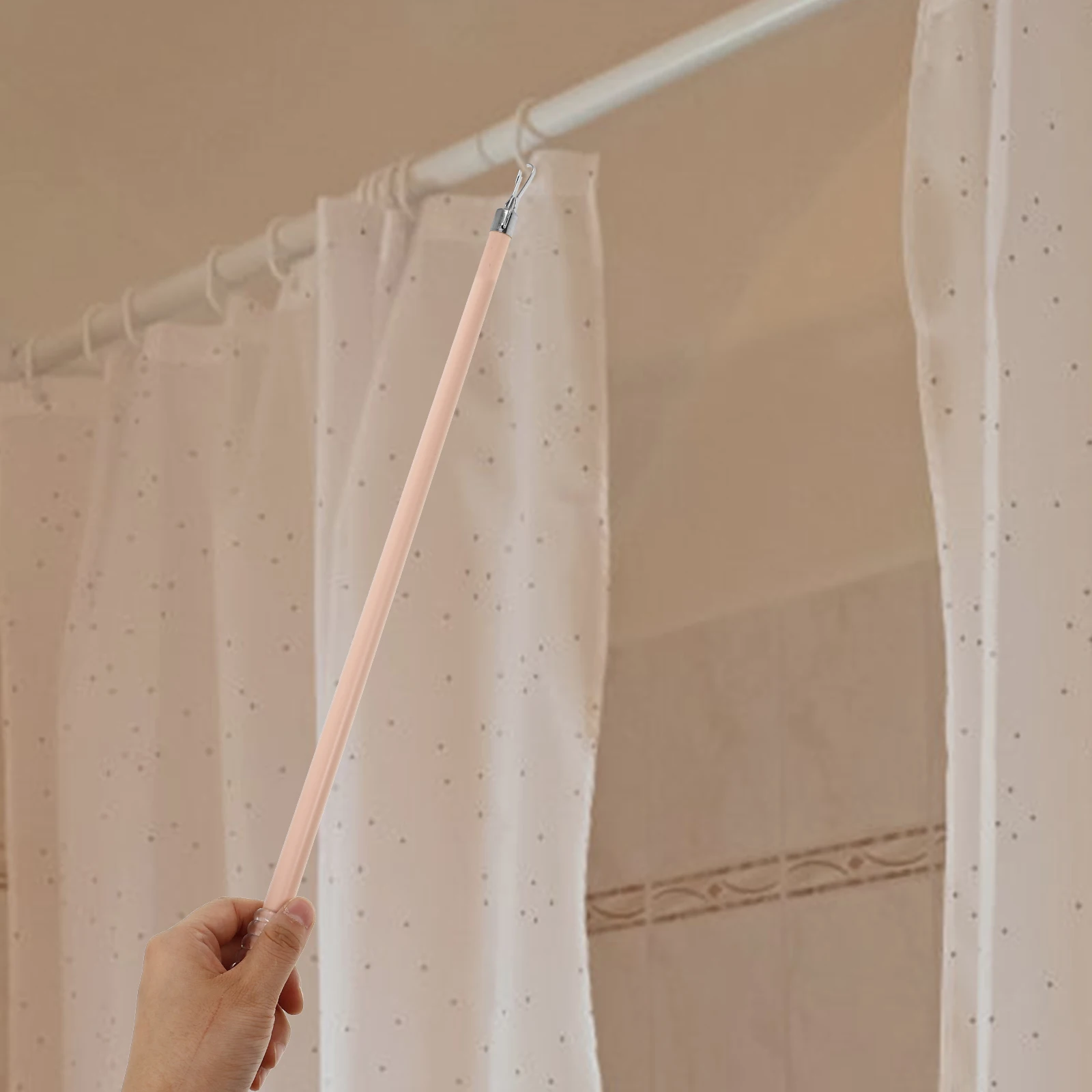 

Curtain Pull Rod Aluminum Alloy Resistant Drapery Wand Easy to Use for Venetian Blinds Curtain Pull Wand