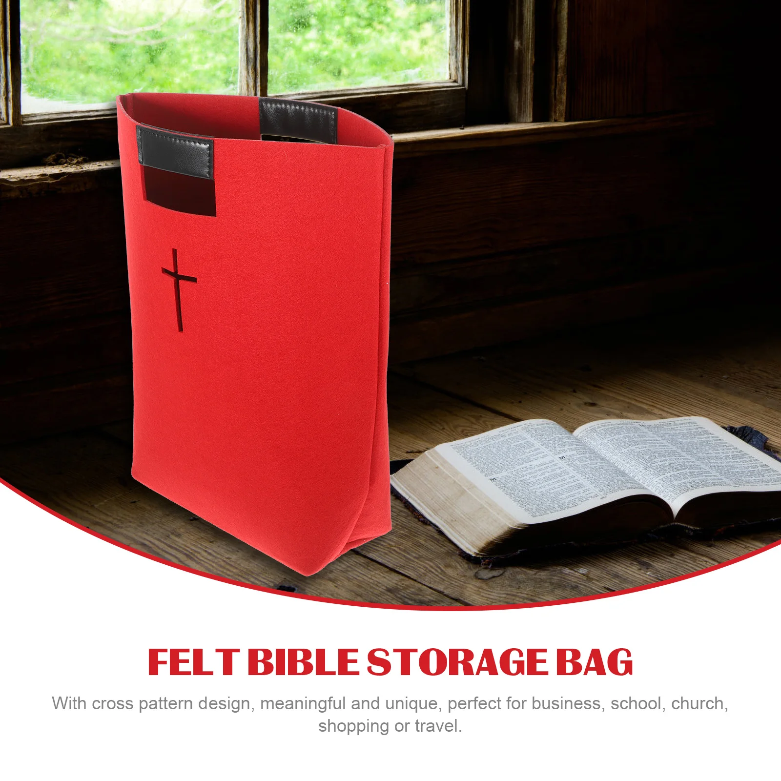 

Tote Bags Bible Storage Shopping Study Case Felt Handbag Pouch Church Carrying Cover