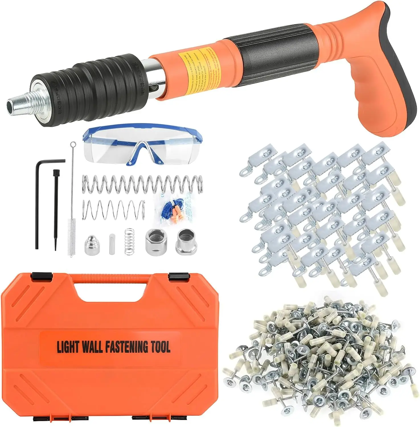 

Mini Concrete Nail Gun Manual Steel Rivet Tool 5 Speed Adjustable Wire Slotting Device Wall Fastening Power Tool