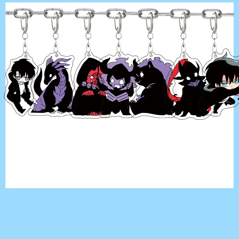 Solo Leveling Sung Jin Woo Anime Acrylic Figure Keychain Pendant Car Bag Charms Key Ring Friends Couple Jewelry Gift Accessories