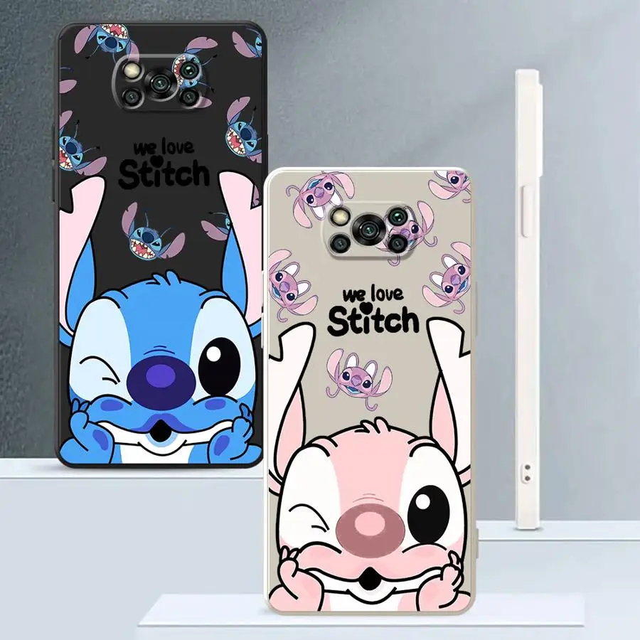 Мягкий чехол для телефона Xiaomi Poco F5 F3 X4 X3 Pro F4 X3 NFC Disney Stitch Angle