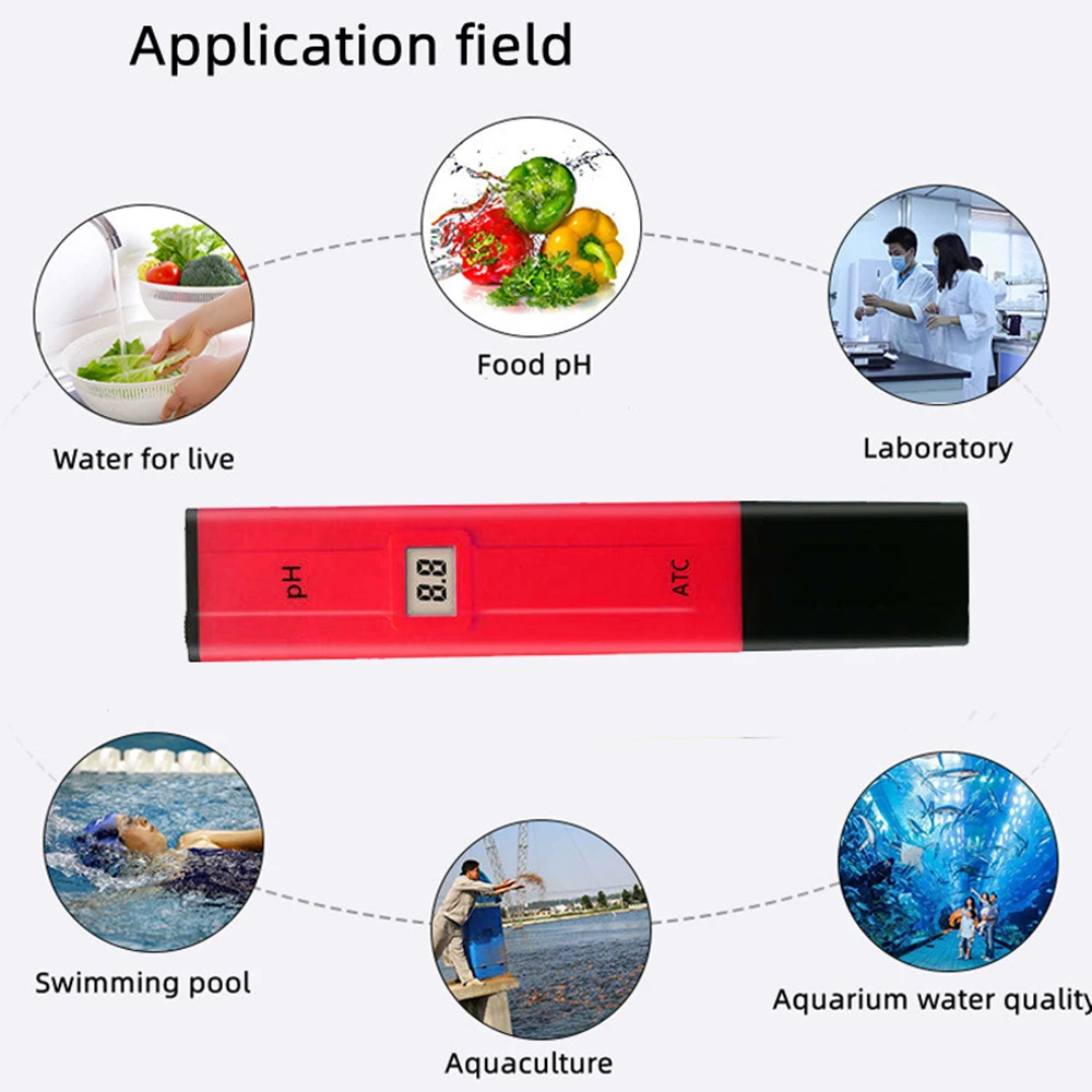 Portable pH Tester Pen High Accuracy Pocket size Electronic pH Meter for Testing Water PH009 PH Meters