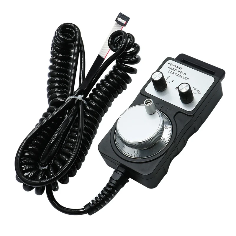 

4 Axis Remote MPG Pendant Handwheel 10 pin With Red USB MACH3 Motion Controller Card For CNC Engraving Milling Machine