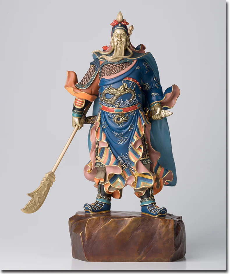 

Large # HOME OFFICE SHOP Company Talisman Money Drawing TOP Martial God of wealth Guan gong di FENG SHUI statue