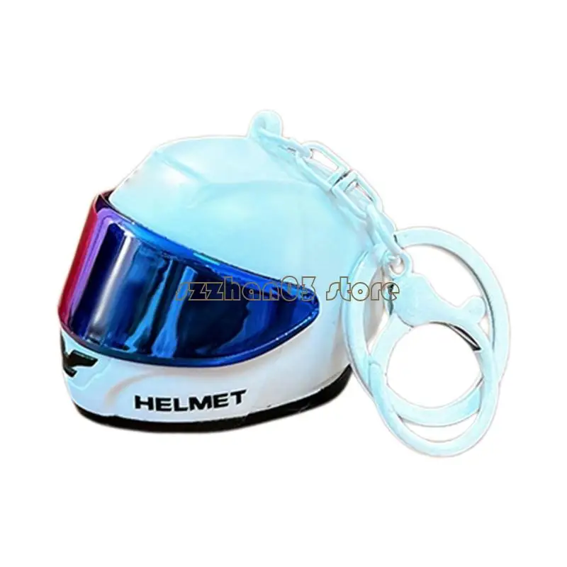 367C Helmets Shaped Keychain For Keys And Cards ABS Material With Spring Hook For Secure Attachment On Bags Or Belts For Outdoor