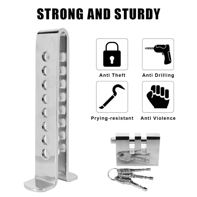 Universal Car Clutch Lock Throttle Accelerator Security Anti-Theft Tool Steel Stainless Car Accessories Auto Brake Pedal Lock