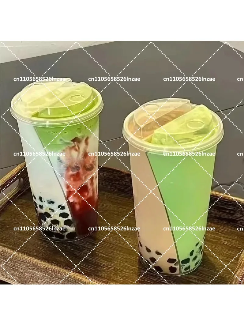 Double Wall Insulated Milk Tea Cup Set for Couples, 2-in-1 Thickened Reusable Glass Cups