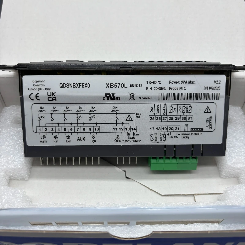 

Итальянский контроллер температуры Dixell для быстрозамороженных продуктов (серия elf food) XB570L-5N1C1X, контроллер XB70LH