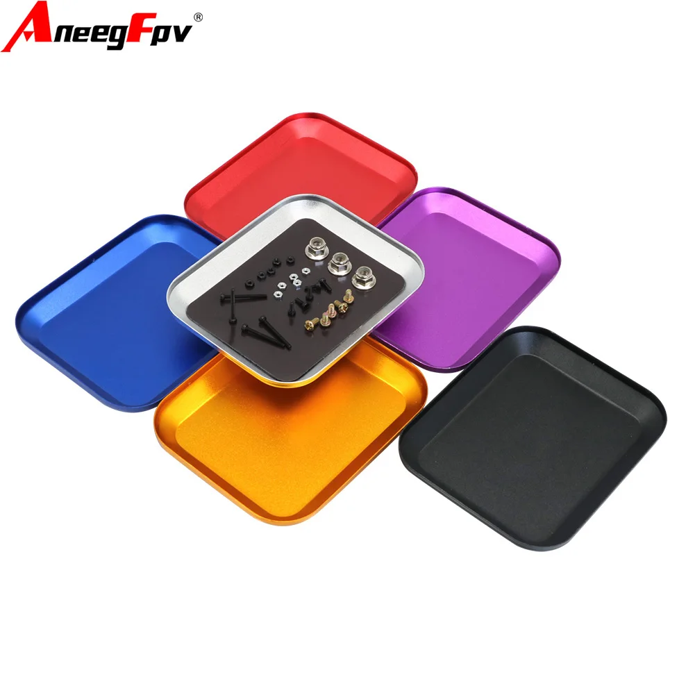 RC Repair Tool Aluminium Alloy Magnetic Screw Tray Plate For Airplane Car Boat Crawler Axial SCX10 D90 D110 Model Repair Tool