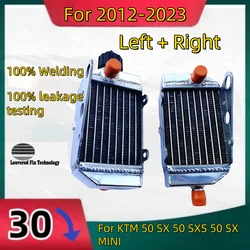 For 2012-2023 KTM 50 SX 50 SXS 50 SX MINI Aluminum Radiator Cooler Cooling Coolant 2012 2013 2014 2015 2016 2017 2018 2019 2020