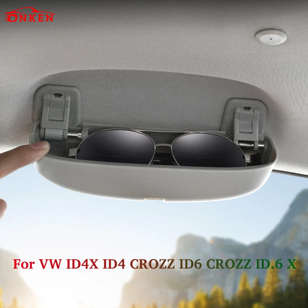 

For VW ID4X ID4 CROZZ ID6 CROZZ ID.6 X Glasses Sunglasses Case Holder Grab Handle ABS Storage Box Save Place Non-toxic