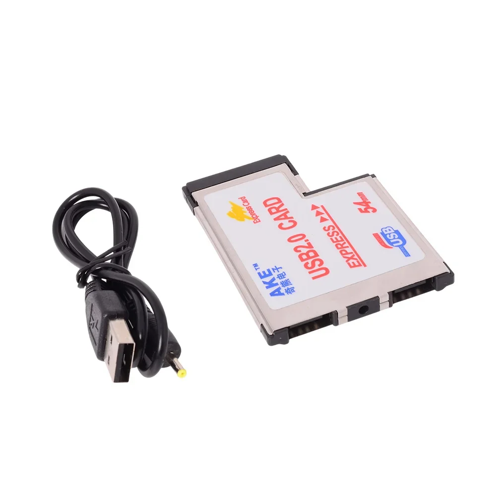 EXPRESS To USB 2.0 2-port 54MM for Laptop SSD Scanners Printers Digital Camera CF/SM/MMC Memory Sticker