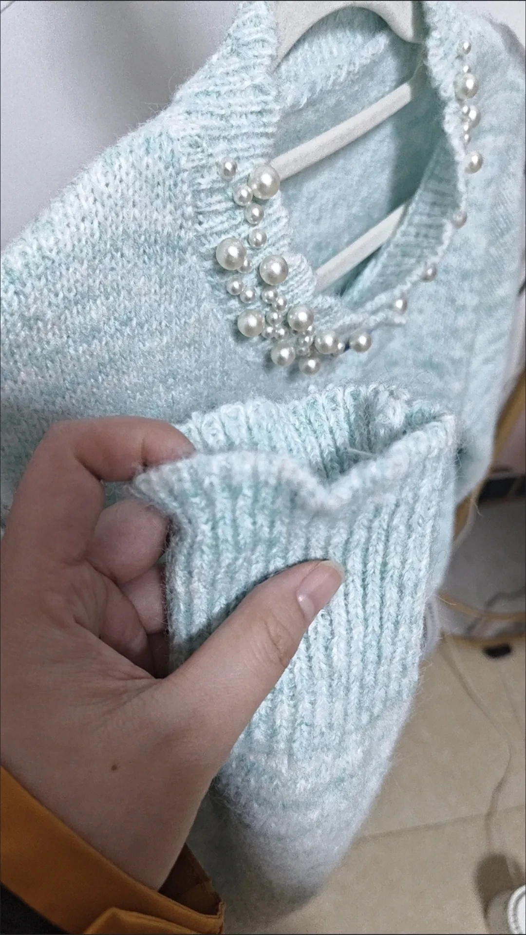 

Fashion Beading Knitted Cardigan Women Autumn Winter O-neck Chic Button Sweater Coat Sweet Long Sleeve Unique Y2k Tops