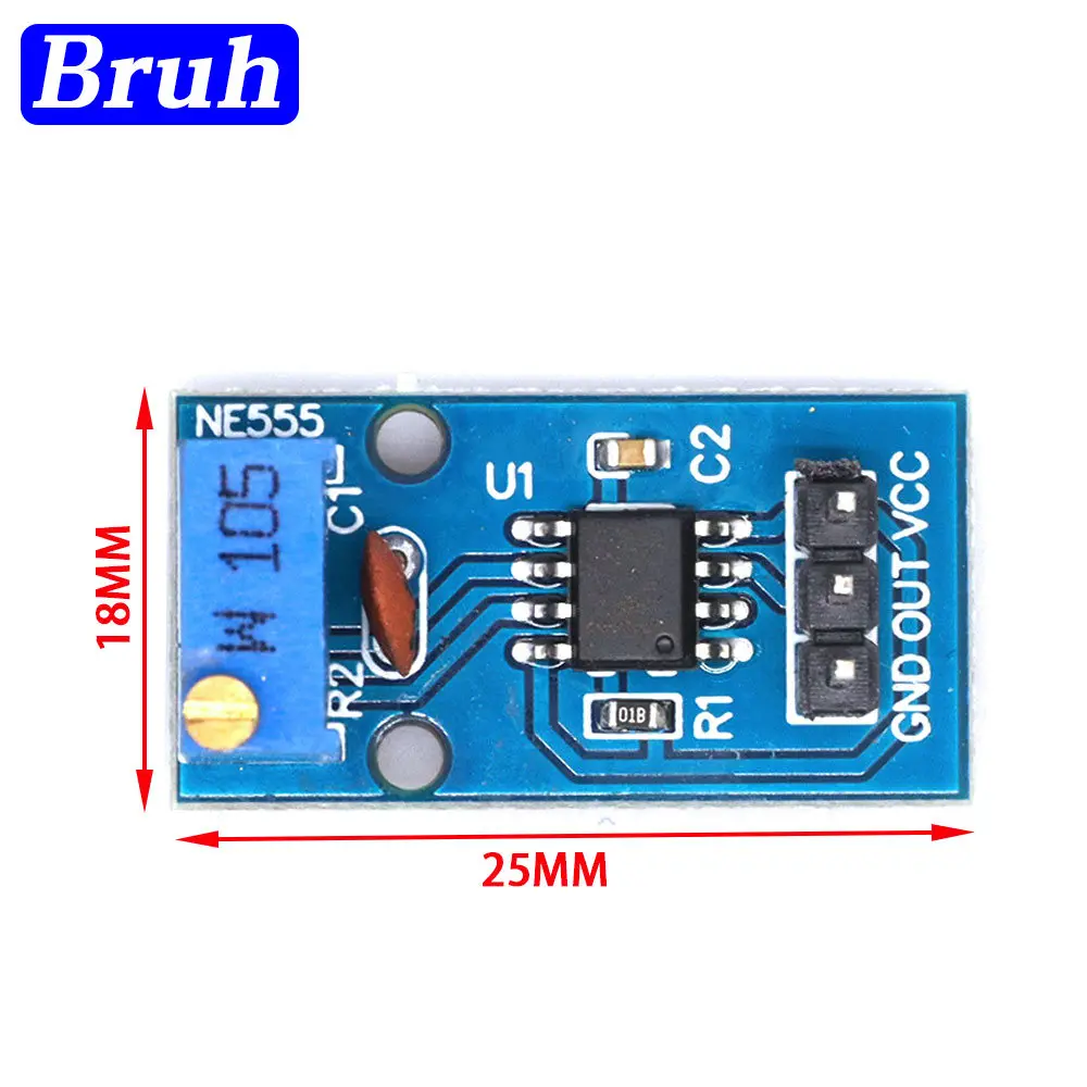 NE555 Pulse Frequency Duty Cycle Adjustable Module Square Wave 5V-12V Signal Generator For Arduino Smart Car pulse frequency