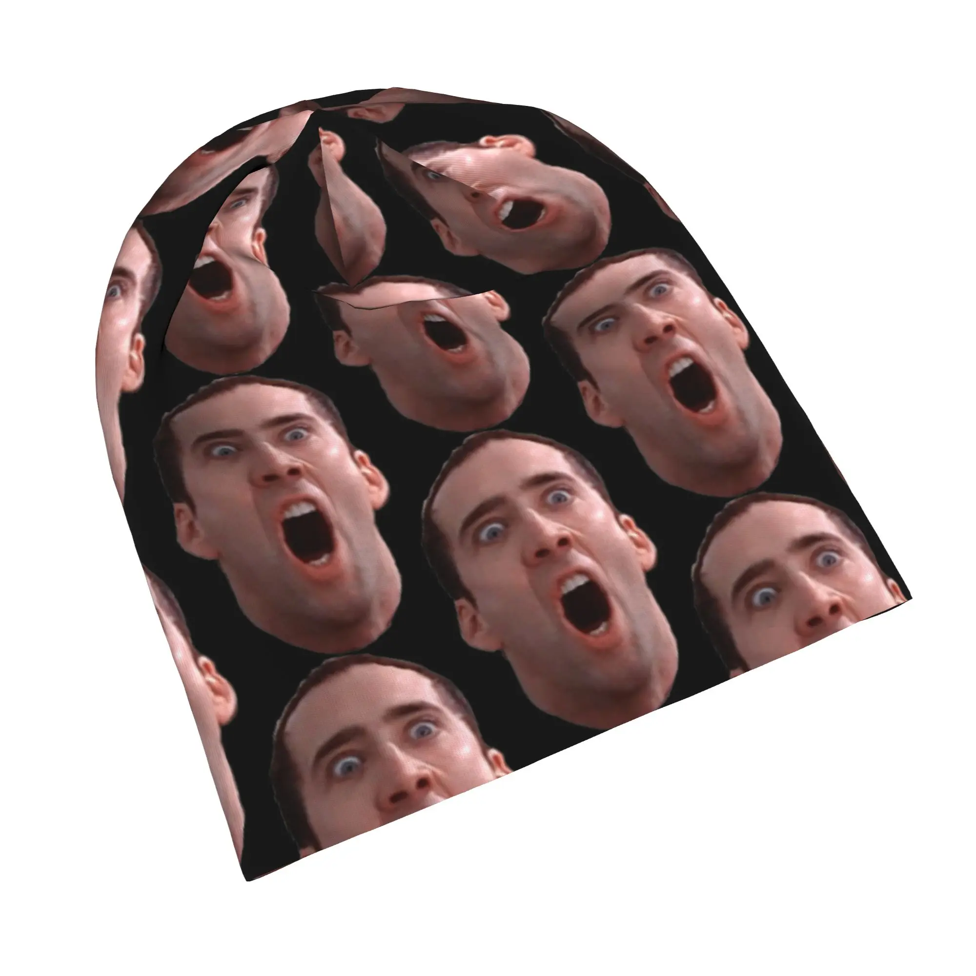 Nicolas Cage  Skull Cap Beanie Lightweight Parody Running Hat for Men Women