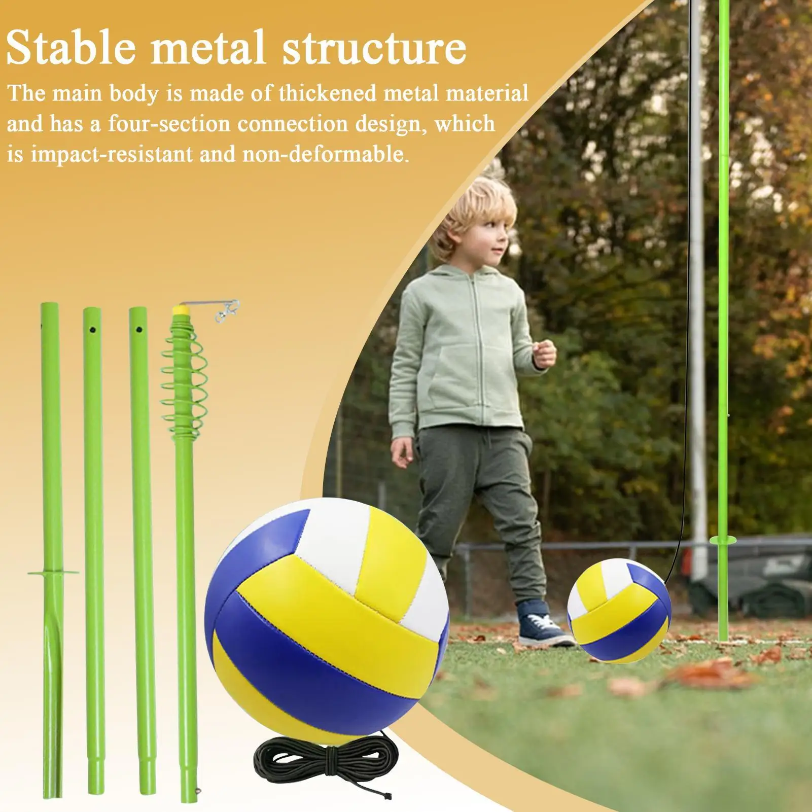 

Volleyball Hitting Trainer Volleyball Serving Setting Spiking Practice Aid Portable Sports Training Practice Gear For Teens