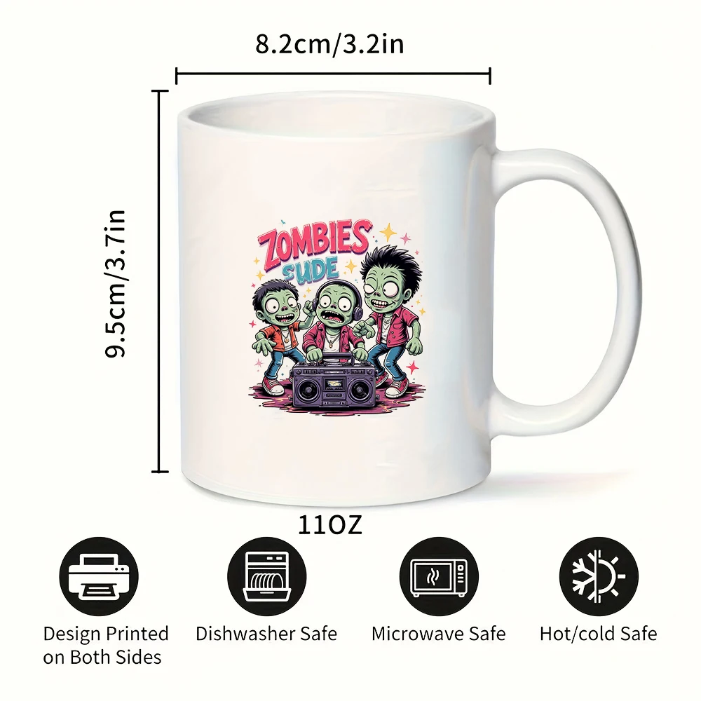 كوب سعة 11 أونصة + كوب حفلات موسيقى زومبي + كوب مشروبات باردة وساخنة للأطفال - هدية عيد الميلاد للعائلة والمكتب #3