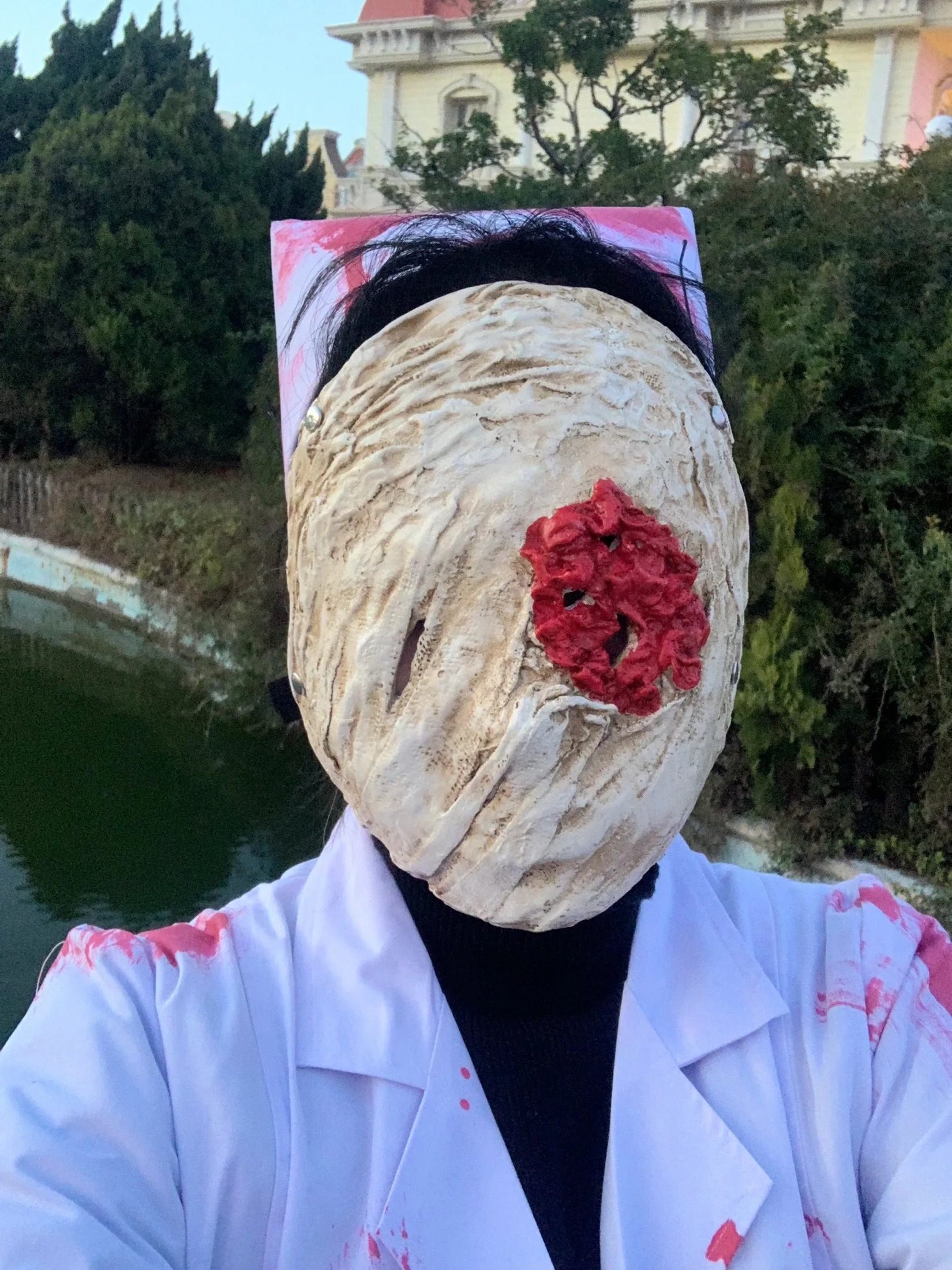 

Halloween Horror Full Face 3D Mask Adult Silent Hill Nurse Dress Up Haunted House Handmade Resin Mask