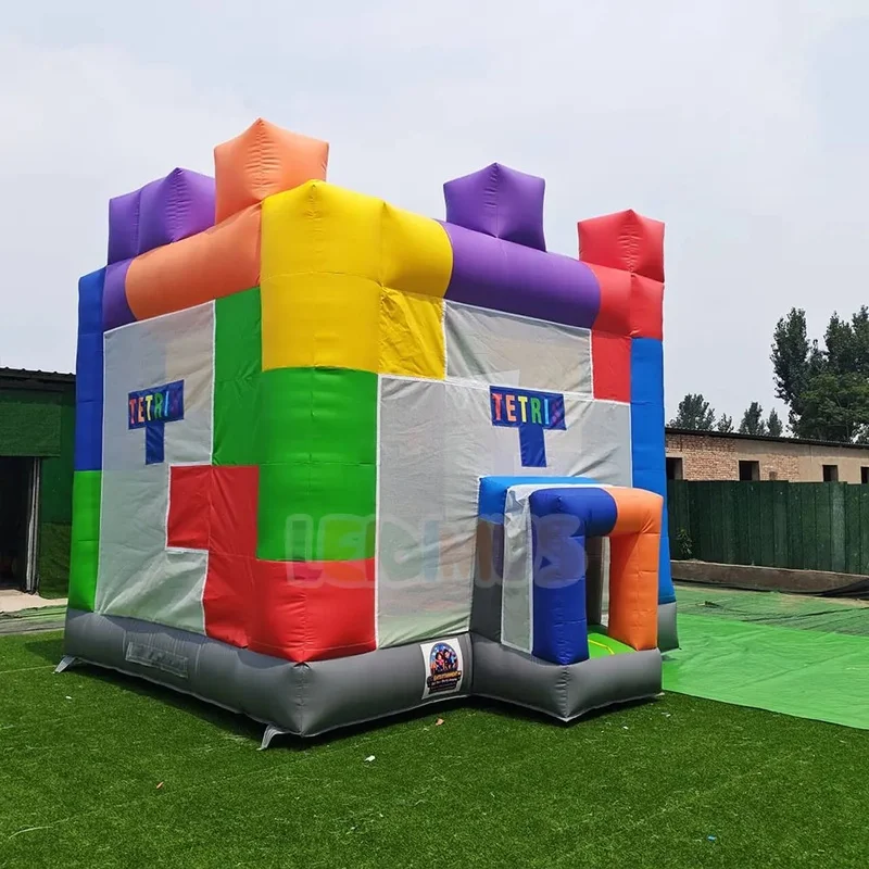 Colorful Blocks Rental Business Commercial Jumpers Inflatable Bounce House Commercial Bouncy Jumping Castle for Kids Party
