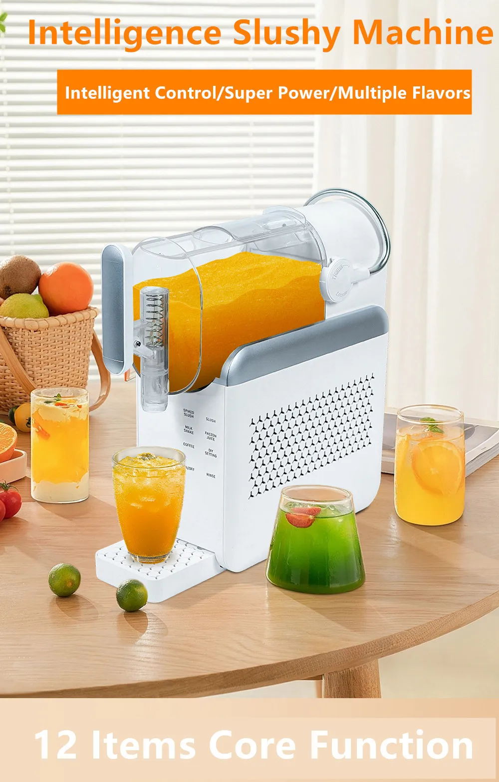 240W Snow Melter 2.0L Snow Melter Milkshake Touch Screen Countertop Smoothie Machine Ice Cream Machine Cold Drink