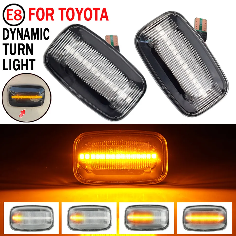 For Toyota Land Cruiser 70 80 100 Series Clear Side Marker LED Signal Light Pair For Toyota Land Cruiser 70 80 100 Series Clear Side Marker LED Signal Light Pair