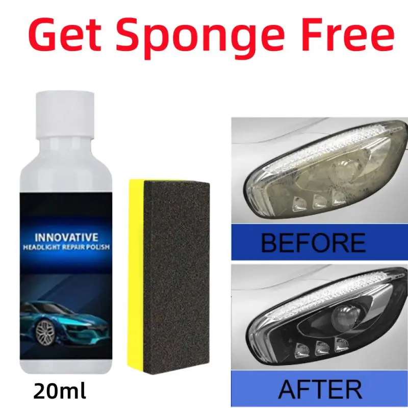 20ml Car Headlight Repair Fluid Headlight Scratch Remove Refurbish Headlight Repair Polish Anti-scratch Maintenance Tool