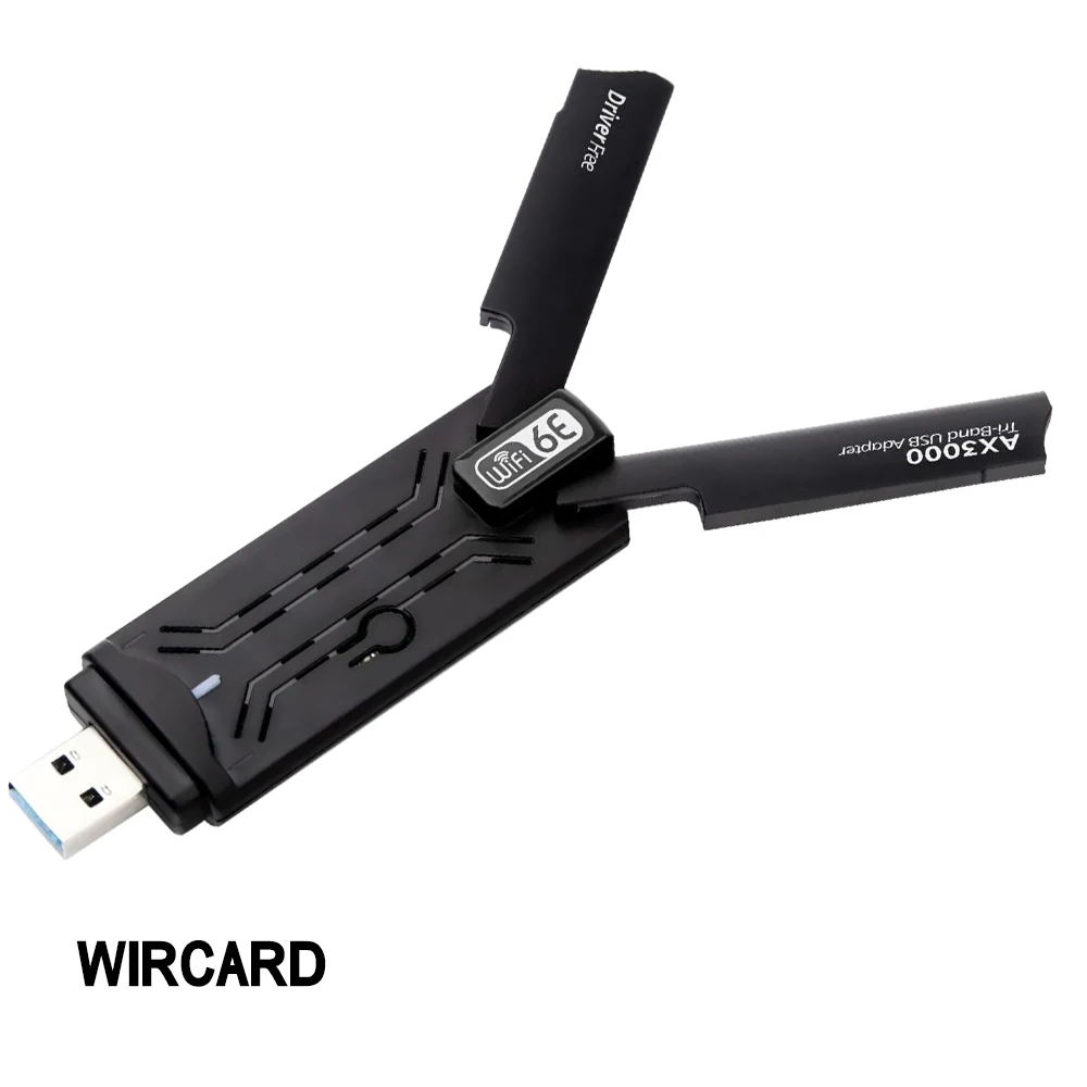 WiFi 6E AX3000 USB 3.0 WiFi Adapter 3000Mbps Tri-Band 2.4G/5G/6GHz Wireless Network Card WiFi6 Dongle Driver Free Win10/11