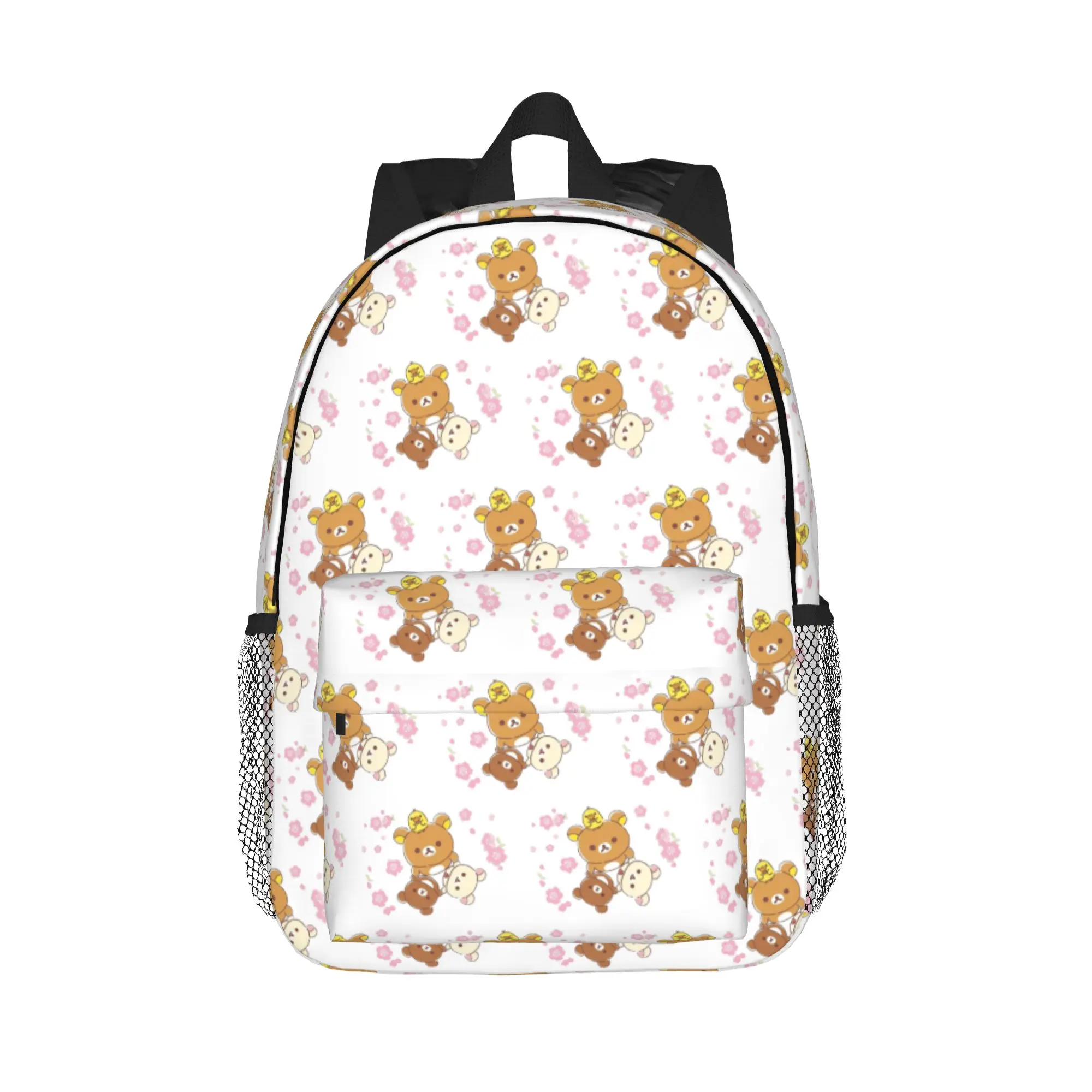 Rilakkuma Sakura  Backpack Hot Sale Daypack Large Capacity Boys Girls BookBag Shoulder Bags for Men Women School Bag